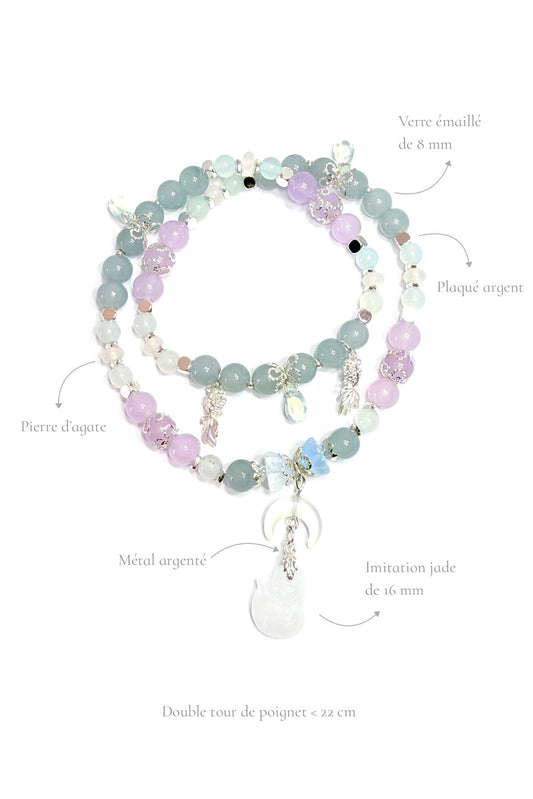 Bracelet double tour fait main - Frost