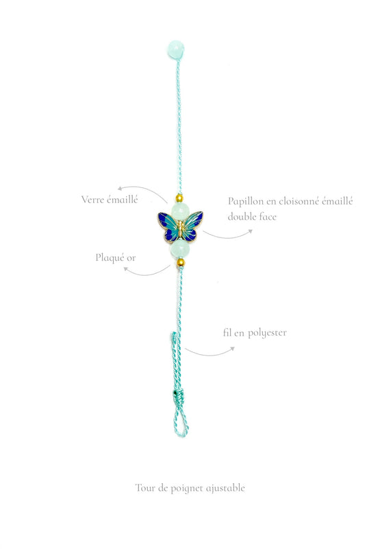 Cordelette personnalisable - Papillon étincelant