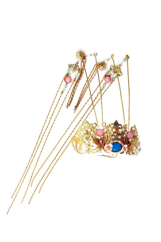 Couronne - Papillons amoureux des fleurs - HanWen Shop
