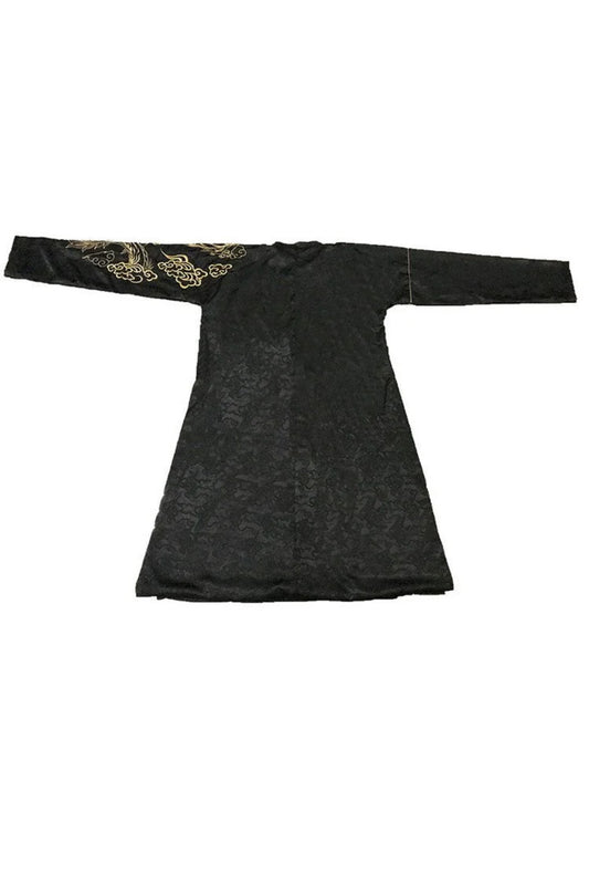Hanfu de la dynastie Tang 唐 - Robe noir et or brodé - HanWen Shop