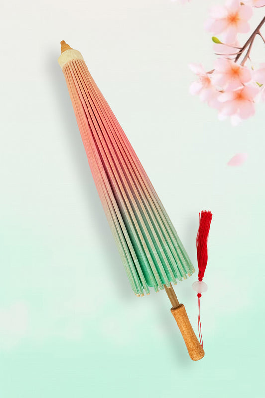 Ombrelle chinoise en papier à l'huile épais - Dégradé