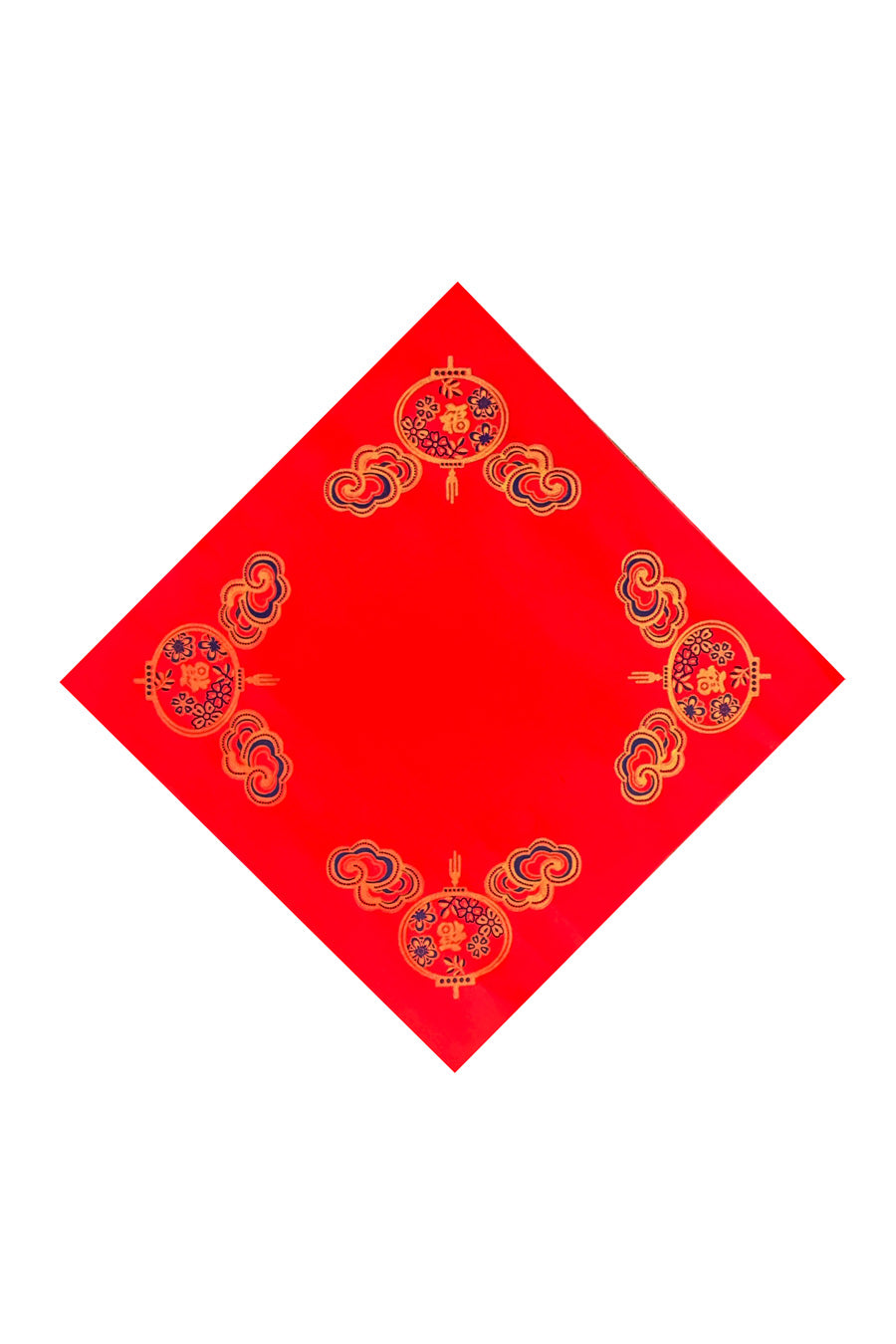 Papier Xuan de chinois traditionnel en format carré - Ciré rouge vif - HanWen Shop