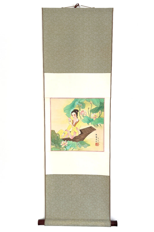 Peinture chinoise en style Gongbi - Brise fraîche sur l’étang de lotus - HanWen Shop