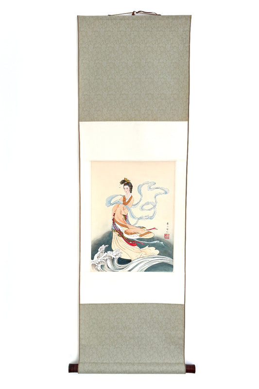 Peinture chinoise en style Gongbi - La déesse de la rivière Luo - HanWen Shop