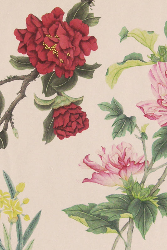Peinture chinoise en style Gongbi - Les douze fleurs des mois - HanWen Shop