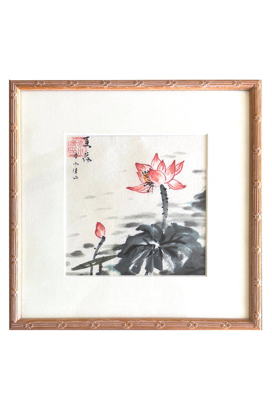 Peinture chinoise en style Xieyi - Lotus en Fleur - HanWen Shop
