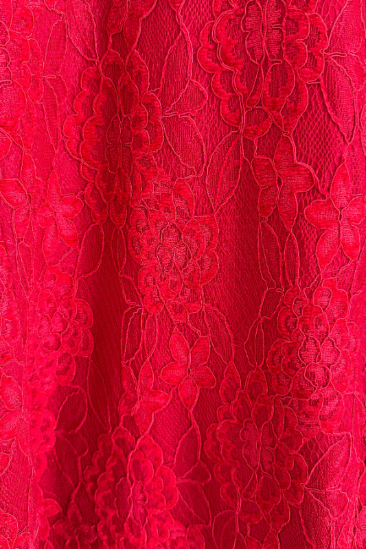 Qipao du hanfu moderne 汉元素 - En dentelle rouge - HanWen Shop