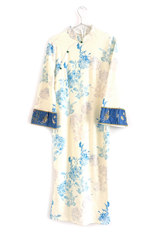 Qipao du hanfu moderne 汉元素 - porcelaine bleu et blanc - HanWen Shop