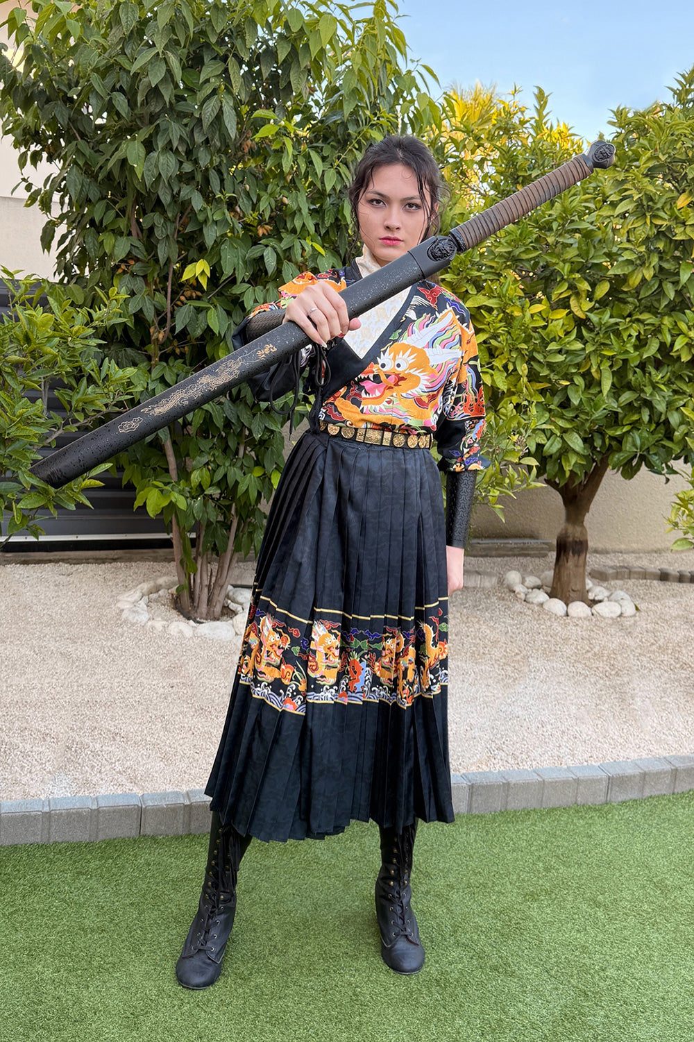 Hanfu de la Dynastie Ming 明 - Robe de guerrier "Feiyu Fu" - HanWen Shop