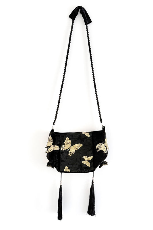 Sac Bandoulière Papillon Doré à Franges - HanWen Shop