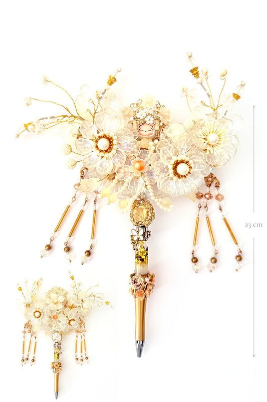 Stylo "POP MART" unique et fait à la main - Déesse des fleurs