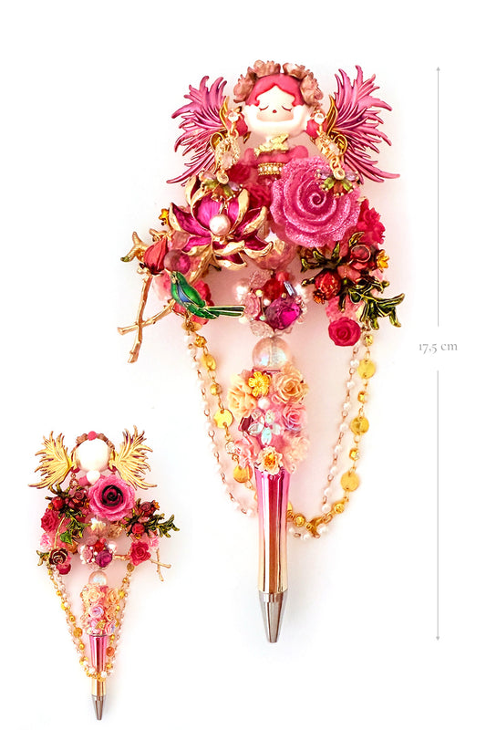 Stylo "POP MART" unique et fait à la main - L’ange des roses - HanWen Shop