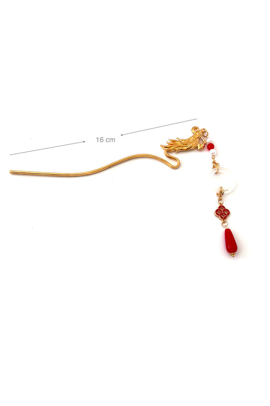 Épingle à cheveux dorée - Phénix - HanWen Shop