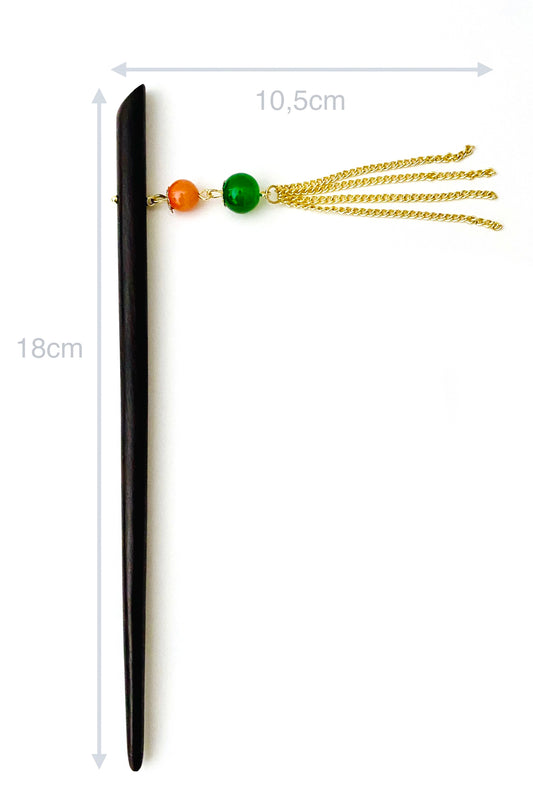 Épingle à cheveux en bois - Pendentif des perles - HanWen Shop