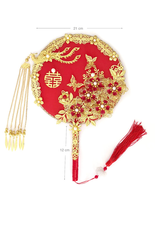 Éventail de mariage traditionnel chinois - “Xi Shan” - HanWen Shop
