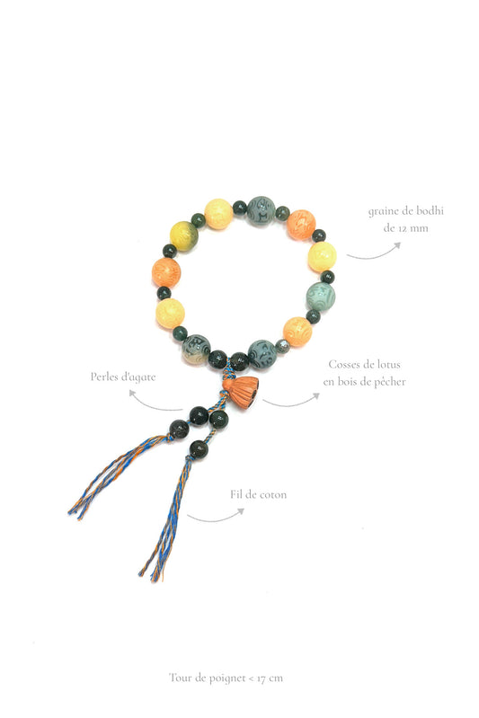 Bracelet en graines de Bodhi naturelles - Porte-bonheur - HanWen Shop