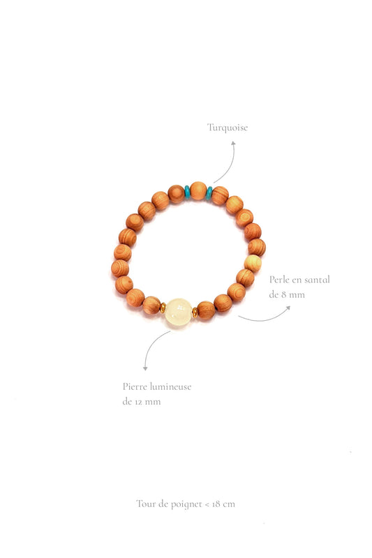 Bracelet en Bois Santal naturelles - HanWen Shop