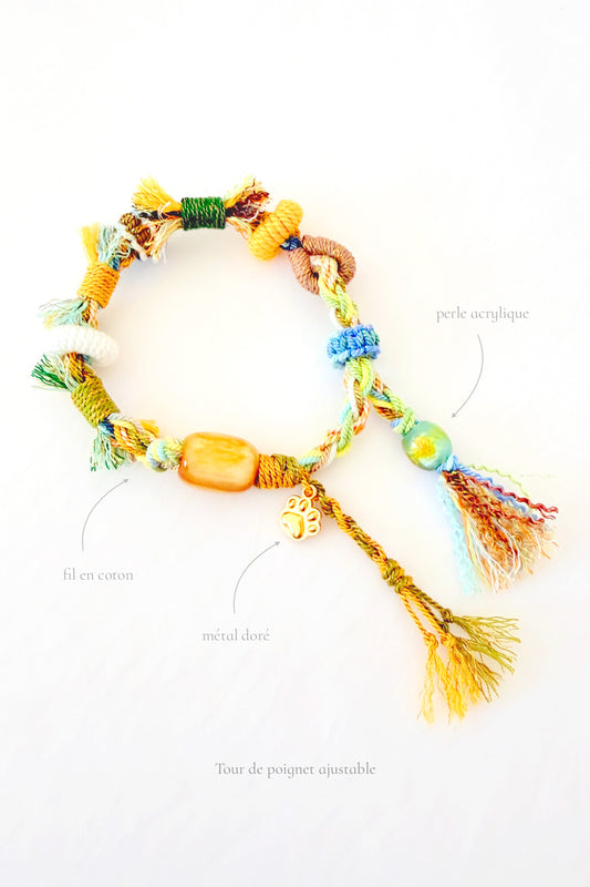 Bracelet apaisant fait main et personnalisable - Douceur printanière – Chat - HanWen Shop