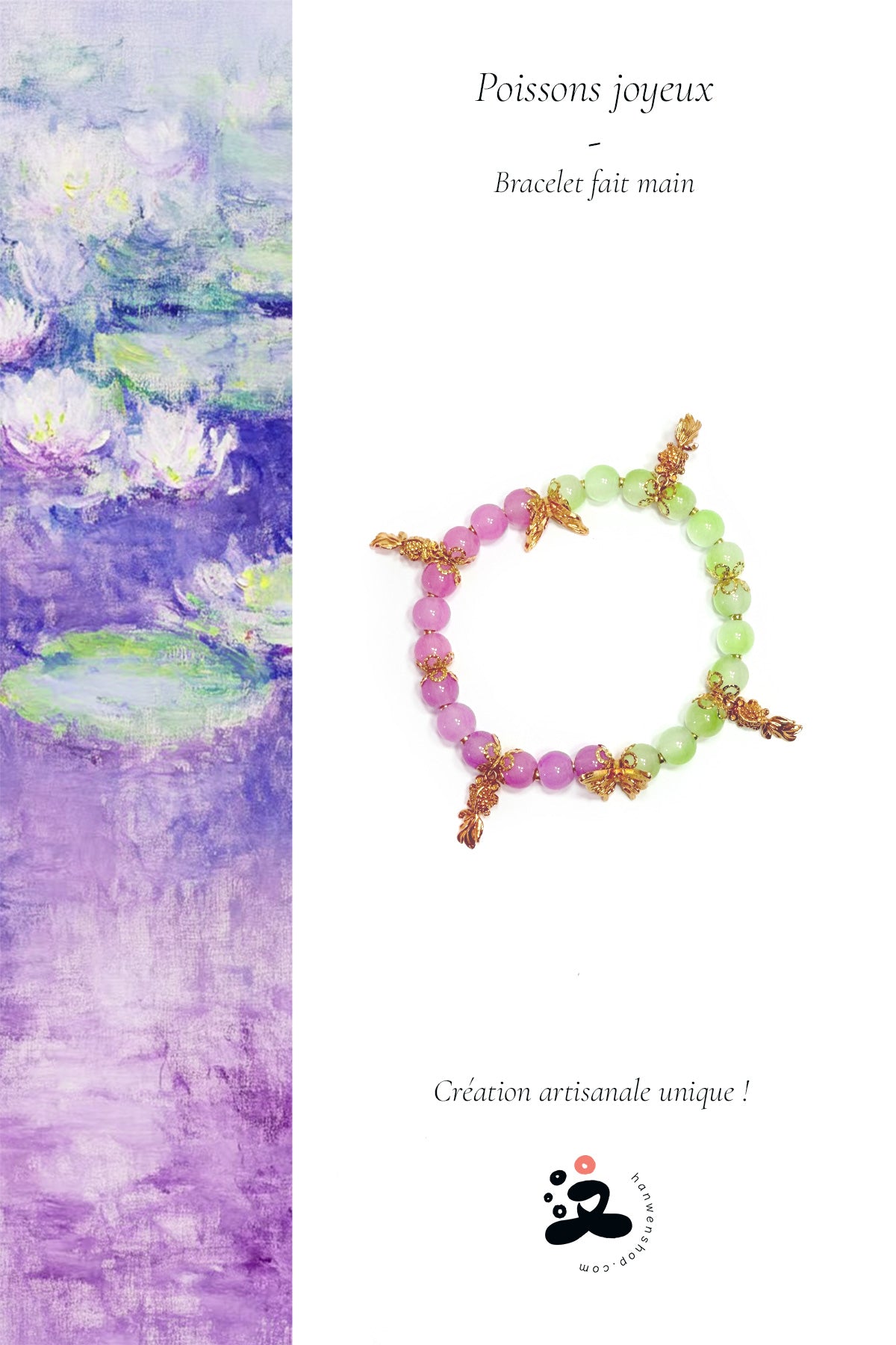 Bracelet fait main - Poissons joyeux