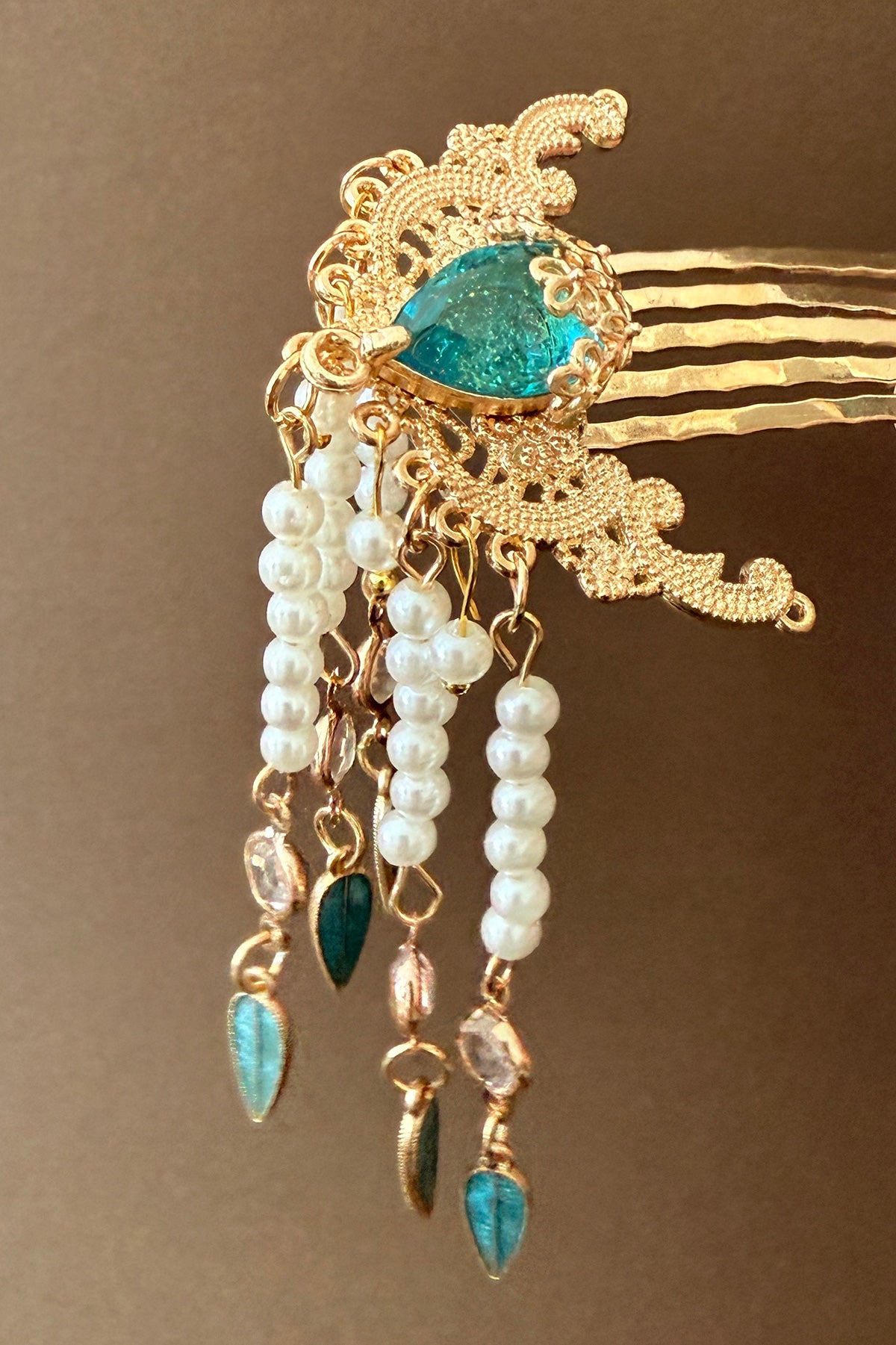 Broche Cheveux - Vagues d’azur à l’élégance Tang - HanWen Shop