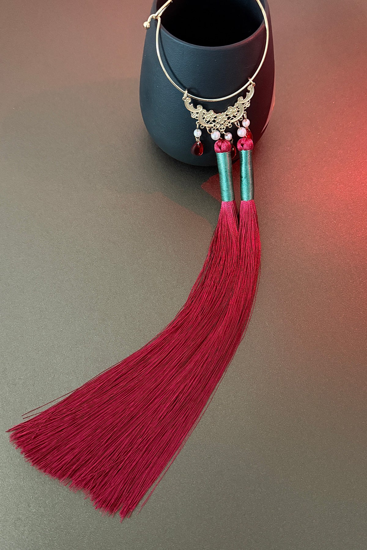 Cercle à cheveux - Papillon avec longues franges - HanWen Shop