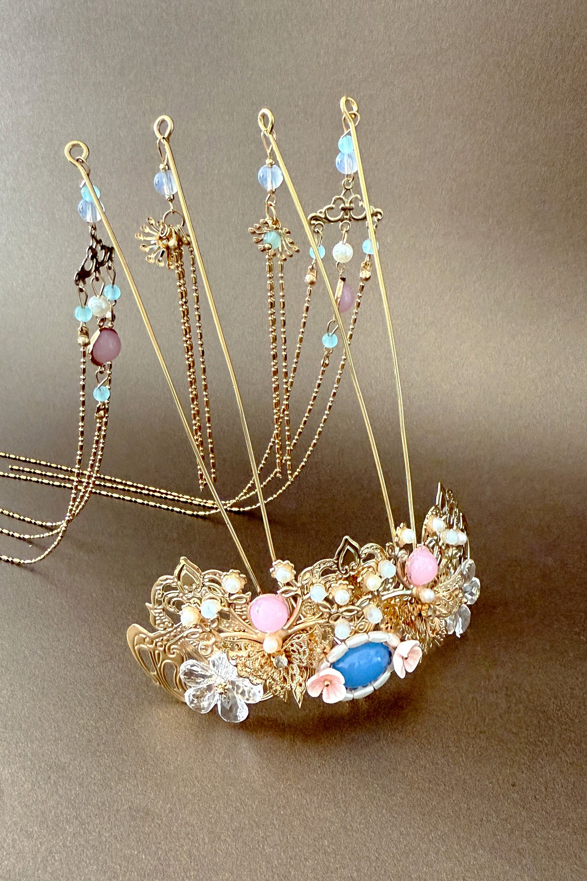 Couronne - Papillons amoureux des fleurs - HanWen Shop