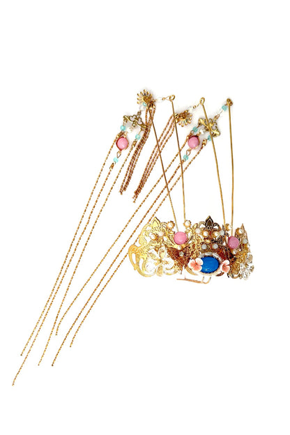Couronne - Papillons amoureux des fleurs - HanWen Shop