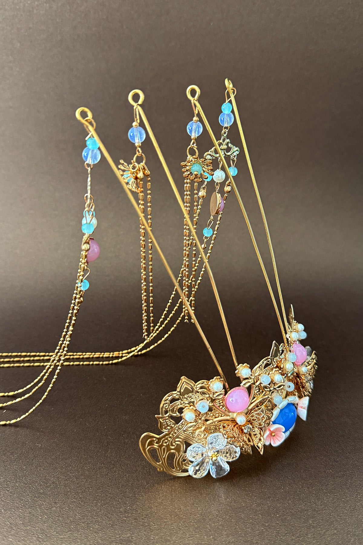 Couronne - Papillons amoureux des fleurs - HanWen Shop