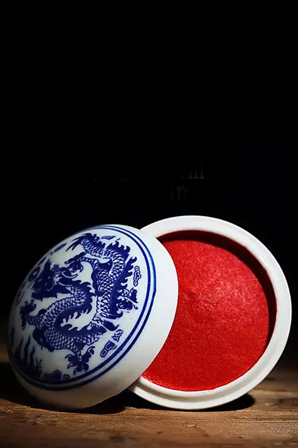 Encre à sceau traditionnelle pour calligraphie et peinture - Boîte en porcelaine bleue et blanche - HanWen Shop