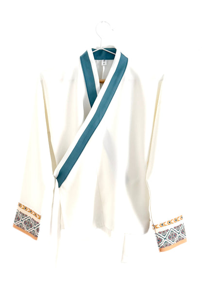 Ensemble Hanfu de la dynastie Weijin 魏晋 - Hong "BaPoQun" - HanWen Shop