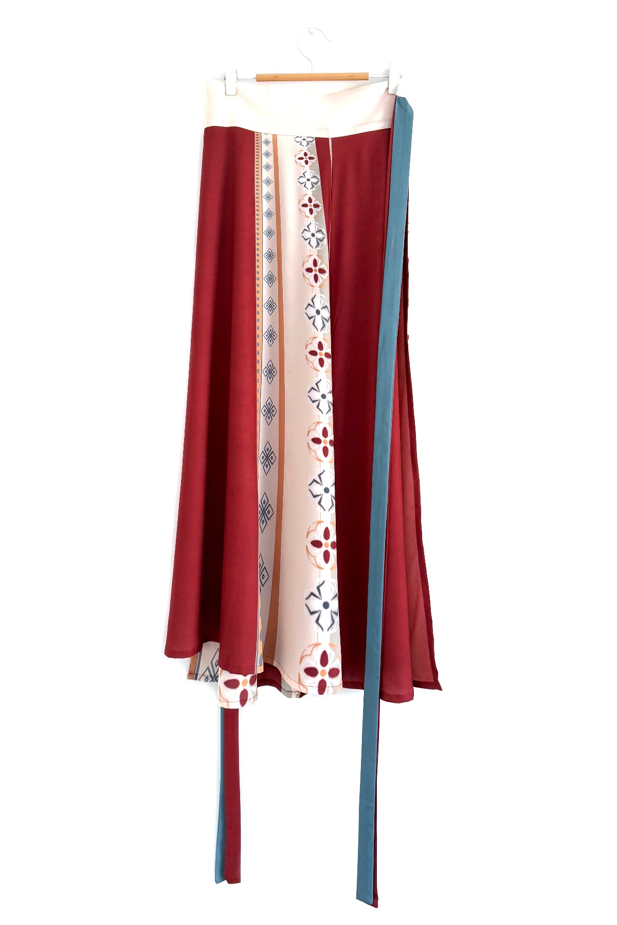 Ensemble Hanfu de la dynastie Weijin 魏晋 - Hong "BaPoQun" - HanWen Shop