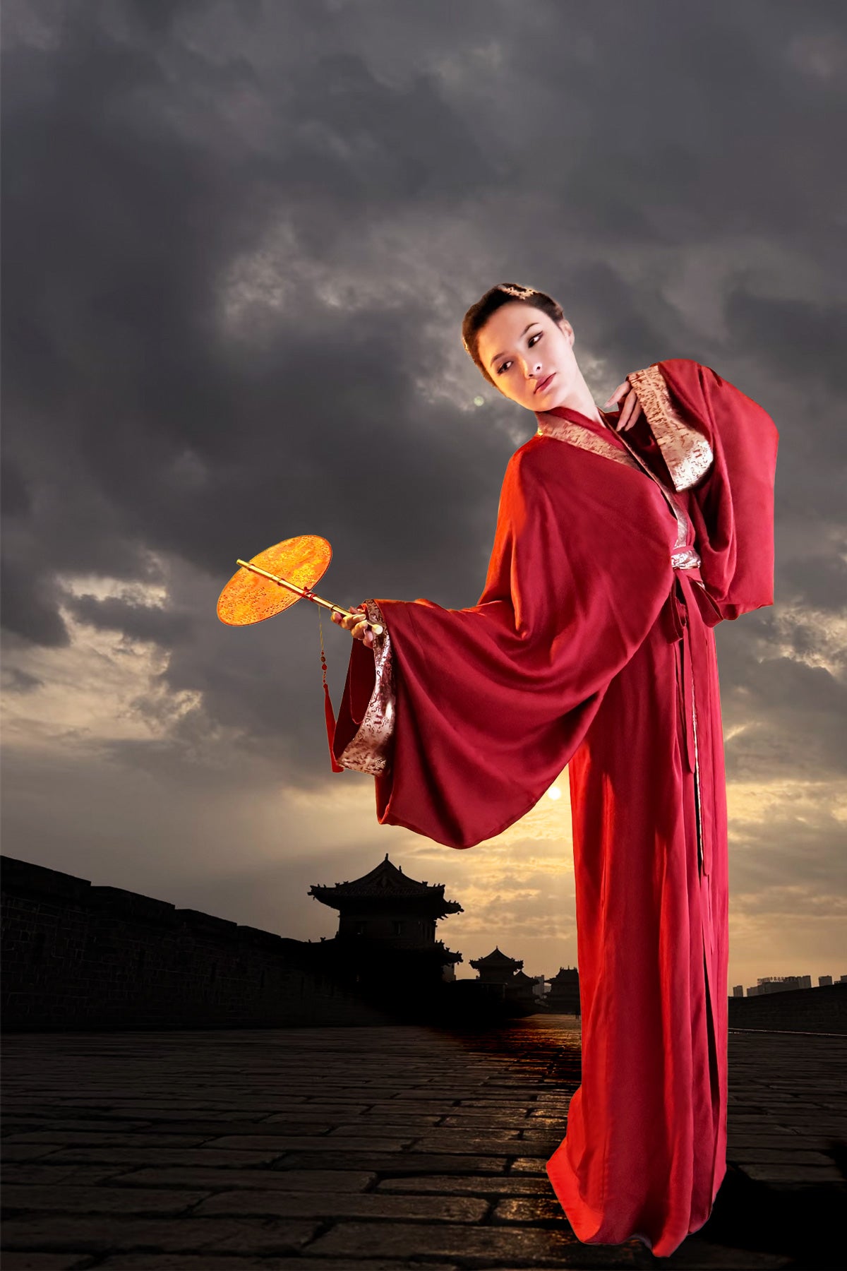 Ensemble Hanfu de la période des Royaumes Combattants - ZhanGuoPao - HanWen Shop