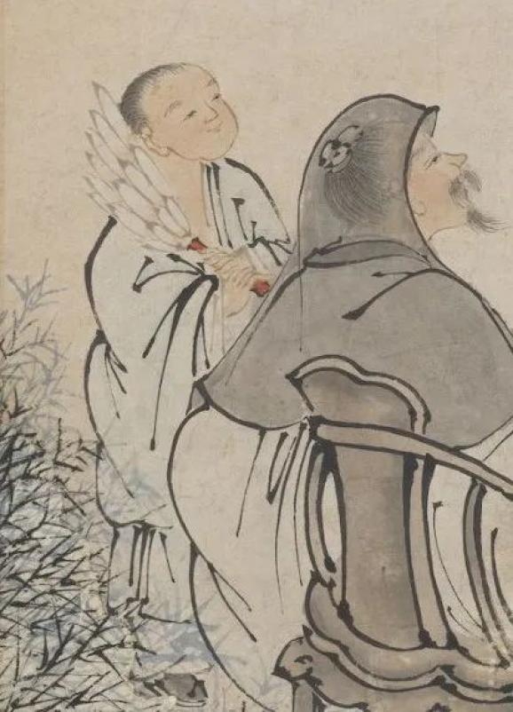 “Laver les paulownias” par Qian Gu, dynastie Ming