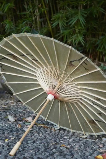 Ombrelle chinoise en papier à l'huile - Magnolia blanc - HanWen Shop
