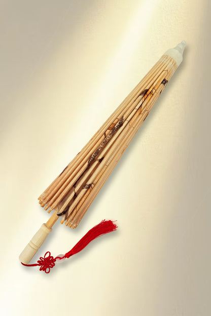 Ombrelle chinoise en papier à l'huile - Magnolia blanc - HanWen Shop