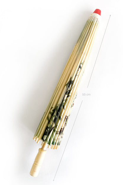 Ombrelle chinoise en papier à l'huile - Paysage de forêt de bambous - HanWen Shop