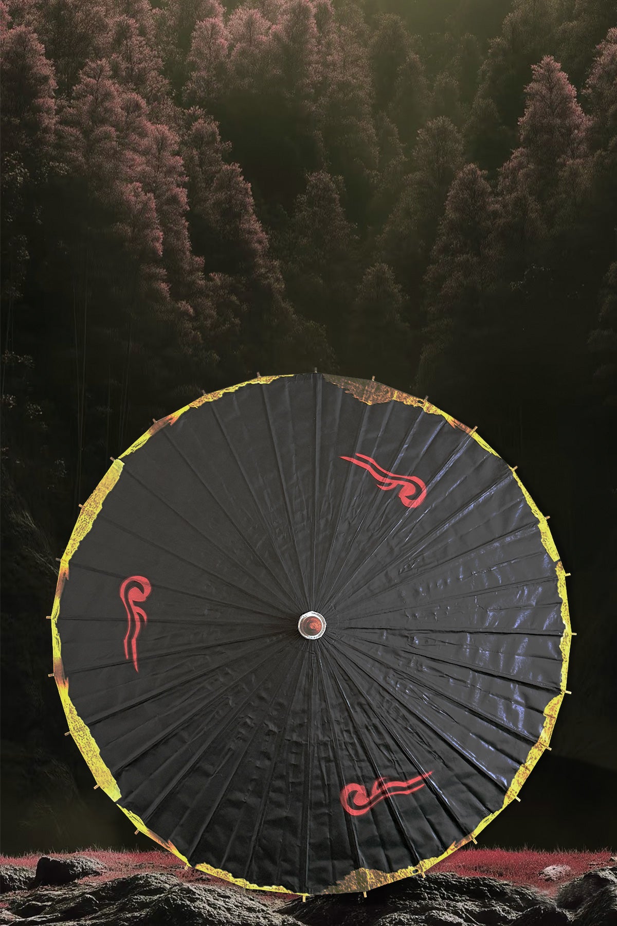 Ombrelle chinoise - Le Démon Ancien des Montagnes "Zhu Yan" - HanWen Shop