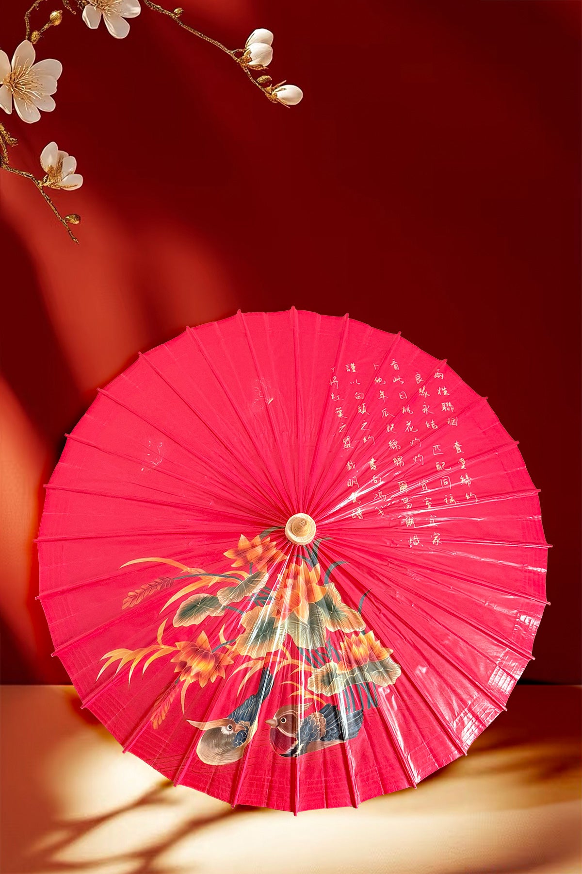 Ombrelle chinoise en papier à l'huile épais - Mariage