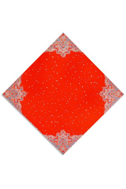 Papier Xuan de chinois traditionnel en format carré - Ciré rouge vif - HanWen Shop