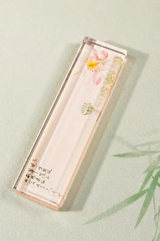 Presse-papier en verre transparent - Style ancien