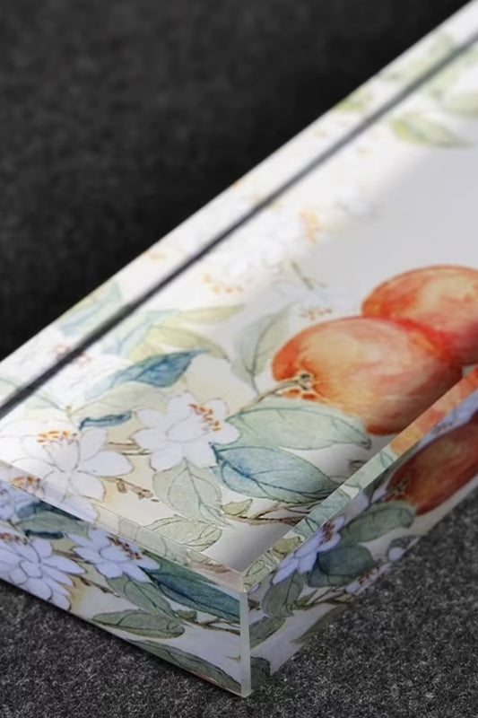 Presse-papier en verre transparent - Style ancien