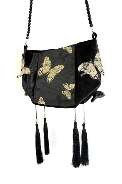 Sac Bandoulière Papillon Doré à Franges - HanWen Shop