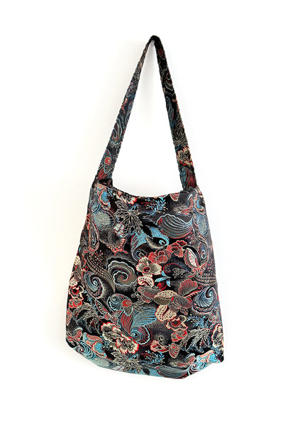 Sac à Épaule en Brocart Jacquard - HanWen Shop