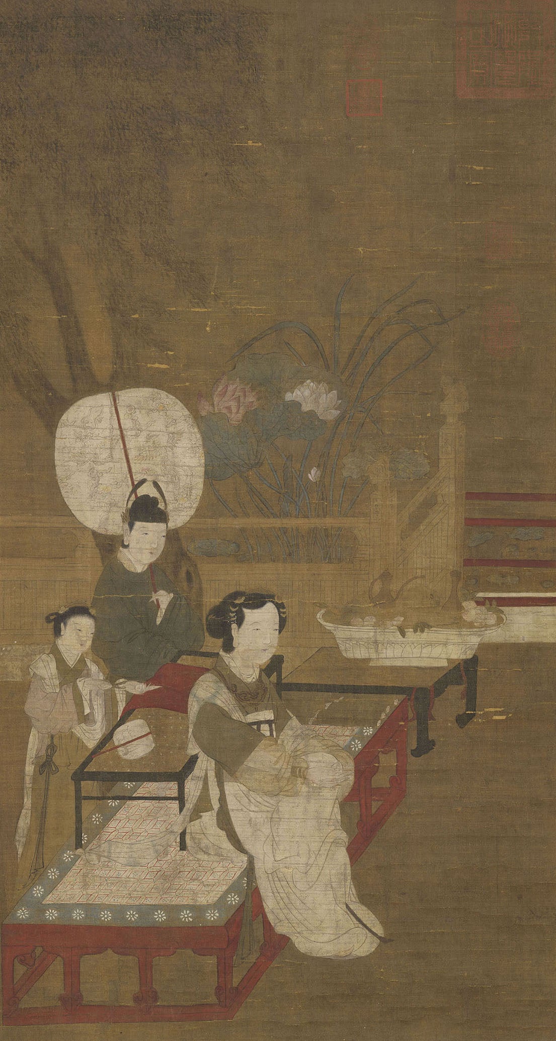 “Se rafraîchir près de l’étang impérial” par un artiste anonyme de la dynastie Song