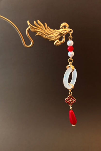 Épingle à cheveux dorée - Phénix - HanWen Shop