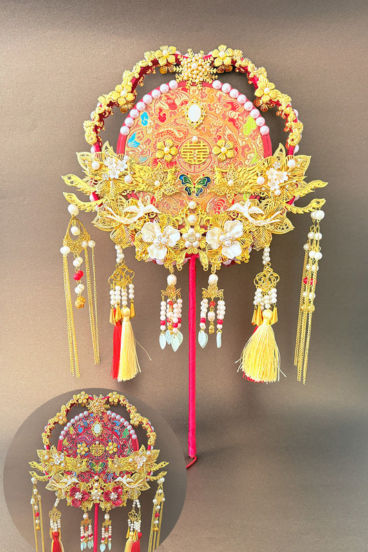 Éventail de mariage traditionnel chinois - “Xi Shan” - HanWen Shop