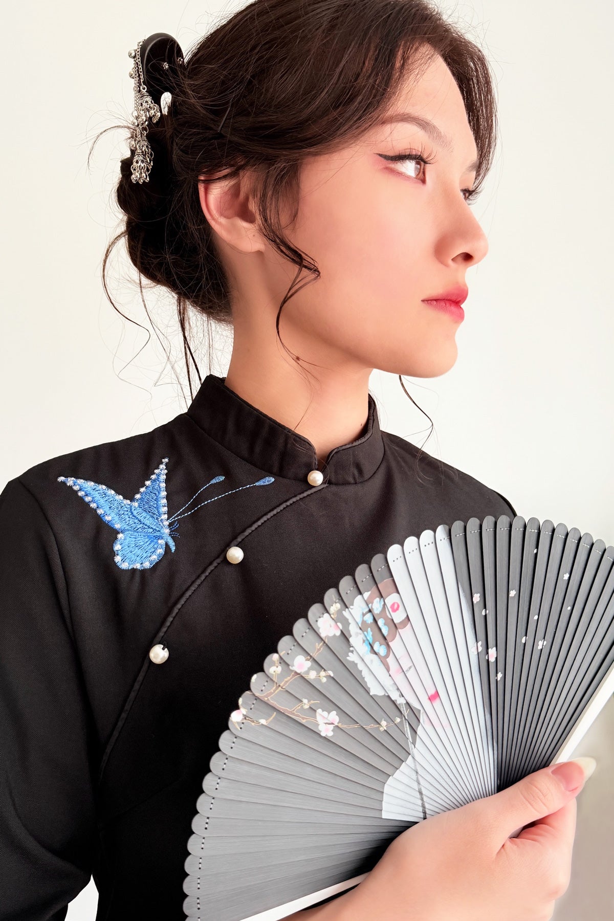 Éventail pliant de taille mini - Collection bambou entier -HanWen Shop