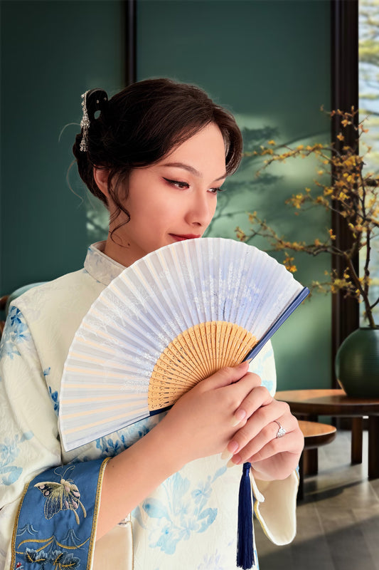 Éventail pliant de taille petite - Collection Éclatante - HanWen Shop