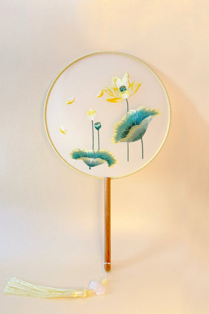 Éventail de soie - En rond - HanWen Shop