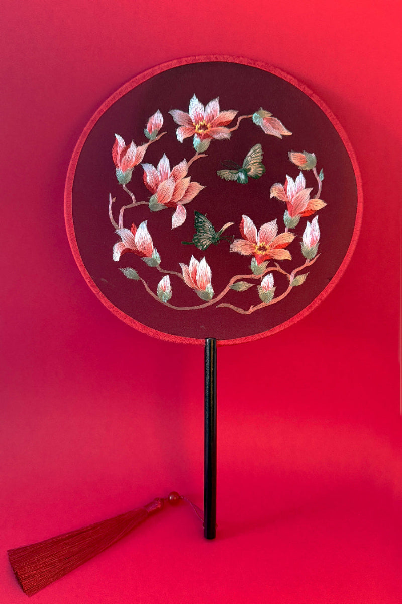 Éventail de soie - En rond - HanWen Shop